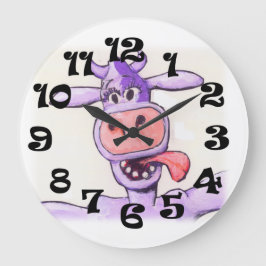 Paarse koe grote klok