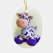 Paarse Koe keramische siervoorwerpen Keramisch Ornament (Achterkant)