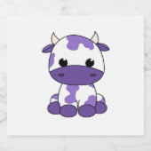 Paarse koe Oversized T-shirt_1 Sparkling Wijnetiket (Enkel label)