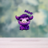 Paarse Koe oversized T-shirt Acryl Bord (Neutraal)