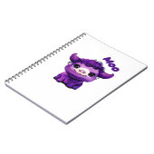 Paarse Koe oversized T-shirt Notitieboek (Linkerzijde)