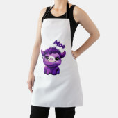 Paarse Koe oversized T-shirt Schort (Insitu)