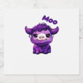 Paarse Koe oversized T-shirt Sparkling Wijnetiket (Enkel label)