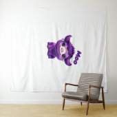 Paarse Koe oversized T-shirt Wandkleed (In Situ (horizontaal))