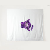 Paarse Koe oversized T-shirt Wandkleed (Voorkant (horizontaal))