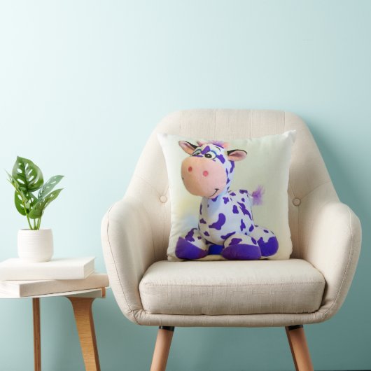 Paarse Koe Pillow Kussen (Stoel)