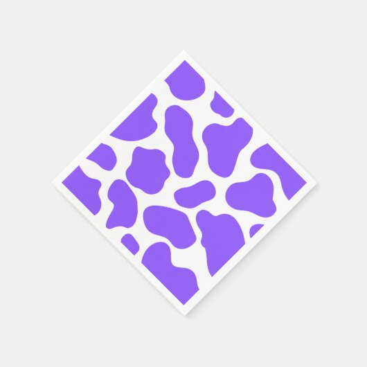 Paarse Koe print servetten (Hoek)