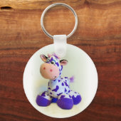 Paarse koe sleutelhanger (Voorkant)