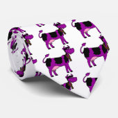 Paarse koe stropdas (Opgerold)