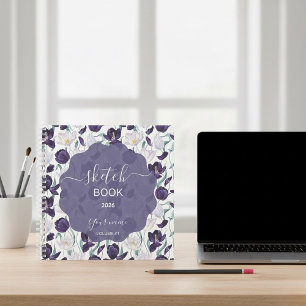 Paarse Koninklijke Tulp Schetsboek Notitieboek