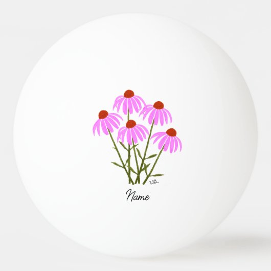 Paarse korenbloemen pingpongballen (Voorkant)