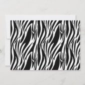 Paarse korset zebra vrijgezellenfeest uitnodiging (Achterkant)