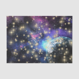 Paarse Kosmische Maan (Ontwerp 1 van de Paarse Ree Tissuepapier