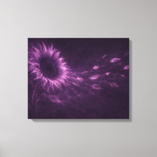 Paarse Kosmische Zonnebloem Canvas Kunst