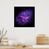 Paarse krab Nebula SpaceHD Poster (Keuken)