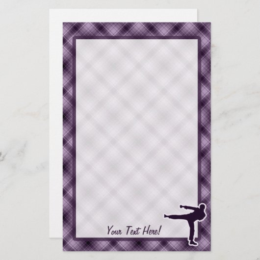 Paarse krijgskunst briefpapier (Voorkant / Achterkant)