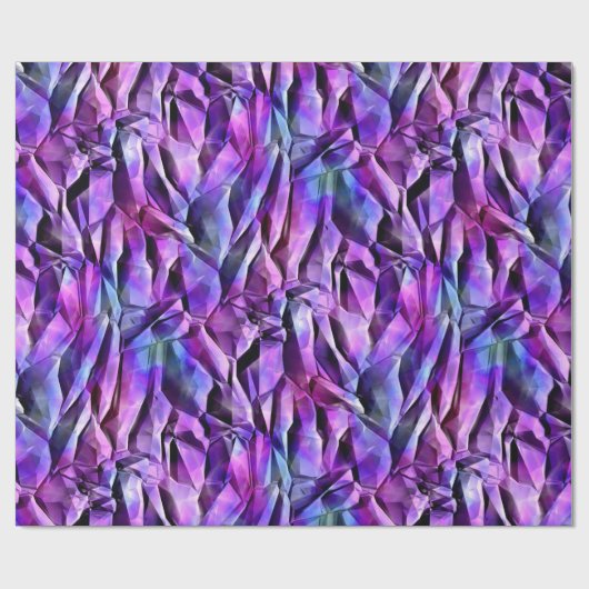 Paarse kristallen. cadeaupapier (Vlak)