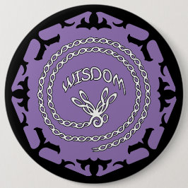 Paarse kroon Chakra "Wisdom" Dragonfly Ronde Button 6,0 Cm
