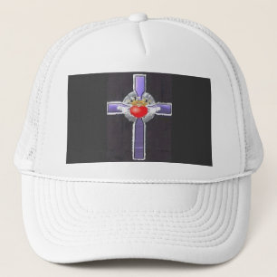 Paarse kruis Baseball Trucker Hat Gepersonaliseerd Pet