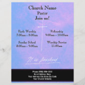 Paarse Kruis Het is klaar met Pasen Join US Servic Flyer (Voorkant)