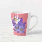 Paarse kruisingen met roze bijenroze latte Mok (Rechts)