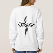 Paarse kruisjezus Sweatshirt voor dames (Achterkant)