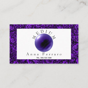 Paarse krystal band & Amethyst fortuin Visitekaartje