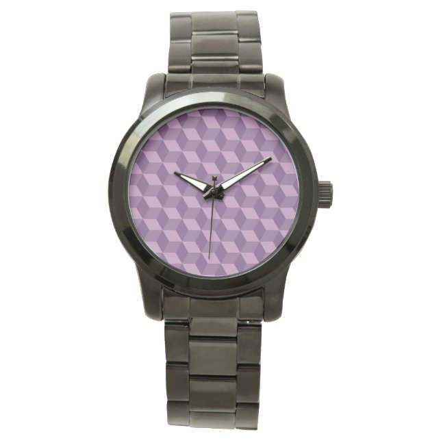 PAARSE KUBUS HORLOGE (Voorkant)