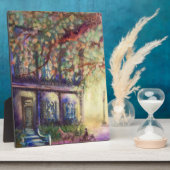 Paarse kunstplak in Townhouse met easel Fotoplaat (Zijkant)