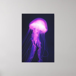 Paarse kwal en blauwe oceaan canvasprint canvas afdruk