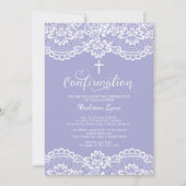 Paarse  Lace Bevestiging Kaart (Voorkant)