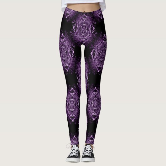 Paarse Lace Leggings (Voorkant)