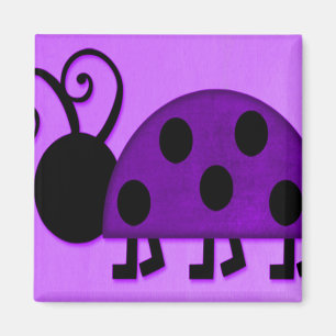 Paarse Lady Bug Magneet