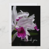Paarse Laelia Orchids Bedankkaart (Voorkant / Achterkant)