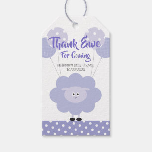 Paarse Lam Dank uBaby Shower Modern Schattige Zoet Cadeaulabel
