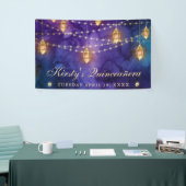 Paarse lantaarns String Lights Quinceanera Spandoek (Beurs)