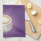 Paarse Latte Towel Theedoek (Quarter Fold)