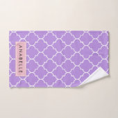 Paarse lattenwerk, Marokkaanse Trellis, Jouw naam Bad Handdoek (Handdoek)