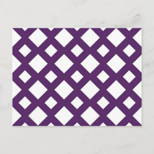 Paarse Lattice on White Briefkaart