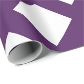 Paarse Lattice on White Cadeaupapier (Rol Hoek)