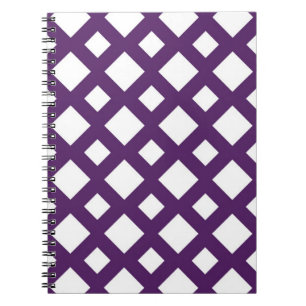 Paarse Lattice on White Notitieboek