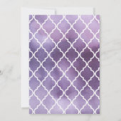 Paarse Latticework, Marokkaanse Trellis, Baby show Kaart (Achterkant)