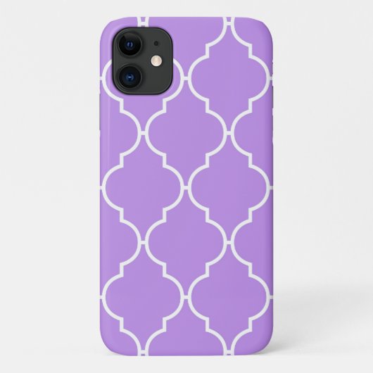 Paarse Latticework, Quatrefoil, Marokkaanse Trelli Case-Mate iPhone Case (Achterkant)