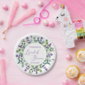 Paarse lavendebloemen Eucalyptus Foliage Papier P Papieren Bordje (Feest)