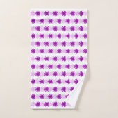 Paarse Lavendel Abstracte Bloemen Badhanddoek Set Bad Handdoek (Handdoek)