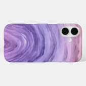 Paarse Lavendel Agate Abstract Waterverf Patroon Case-Mate iPhone Case (Achterkant (horizontaal))