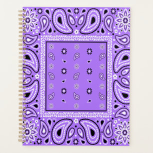Paarse Lavendel Bandana Paisley Country Hip Hop Co Planner