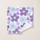 Paarse Lavendel Blauwe Daisies Retro Dream #1 #ret Bad Handdoek (Wasdoekje)