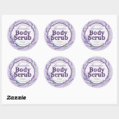 Paarse Lavendel Bloem Body Scrub Labels (Vel)