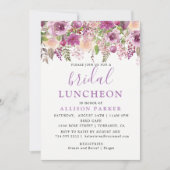 Paarse Lavendel Bloemen Bruids Luncheon Uitnodigin Kaart (Voorkant)